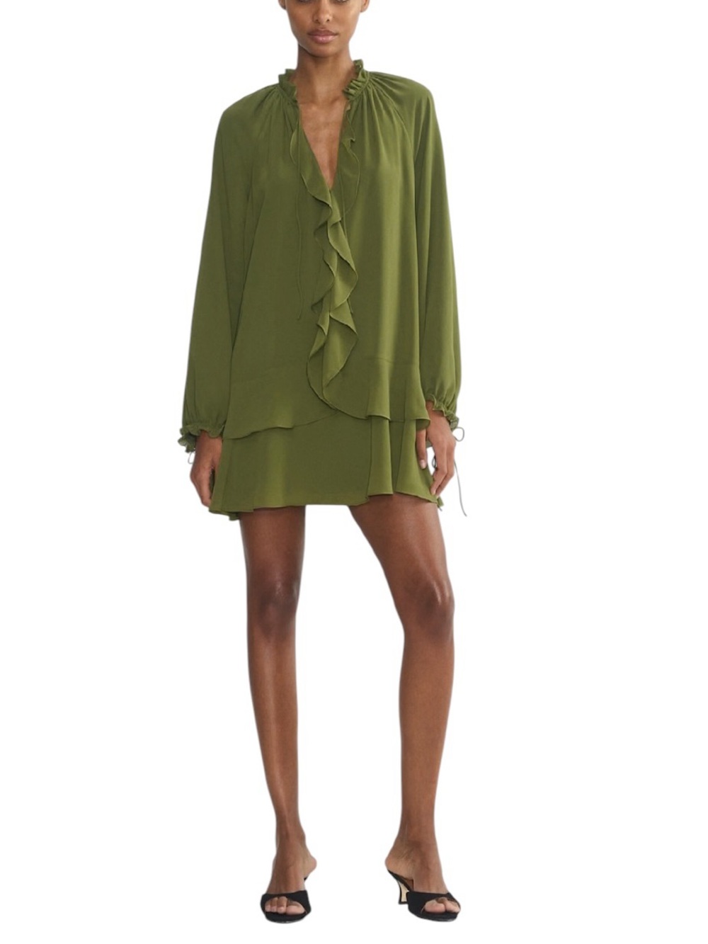 Wilfred Amerie babydoll ruffled loose fit flowy dress size XL like new condition